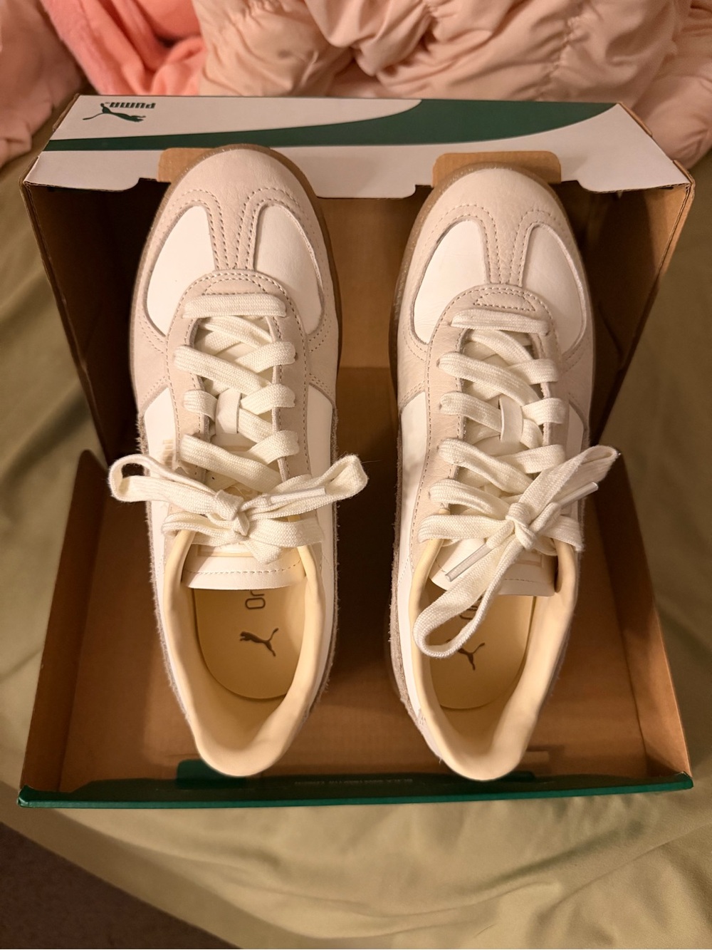 Puma Women’s Cream and Gum-Trim Classic Sneaker - Picture 2 of 8